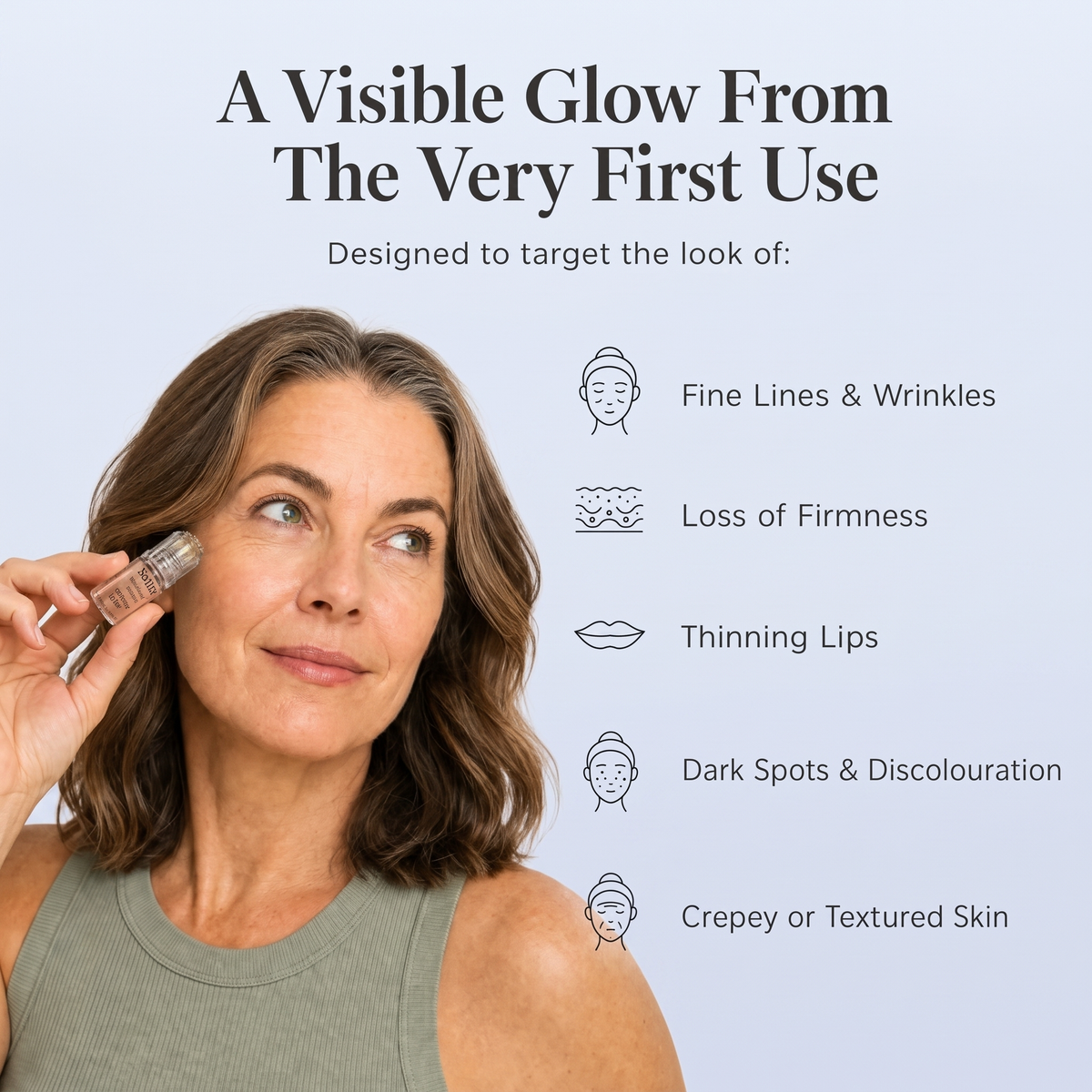 A visible glow from the very first use